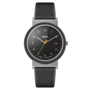 AW10 Braun gents EVO classic watch - black dial and black leather strap