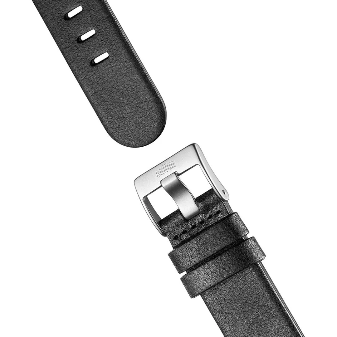 AW10 Braun gents EVO classic watch - black dial and black leather strap