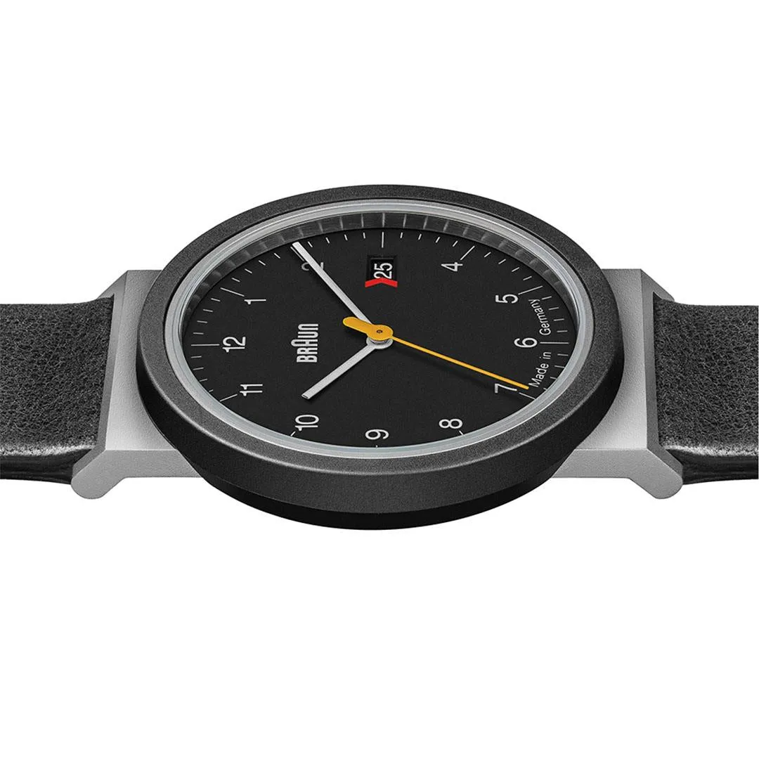 AW10 Braun gents EVO classic watch - black dial and black leather strap