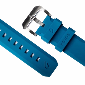 BOLDR Blue Druber Rubber Strap 22mm
