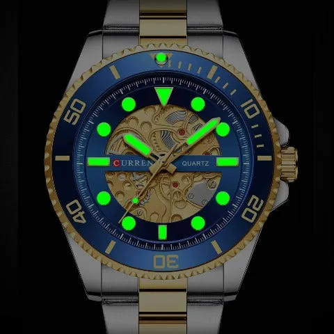 Curren Men's Gold Stainless Steel Watch (Dial 4.4cm) - CUR217