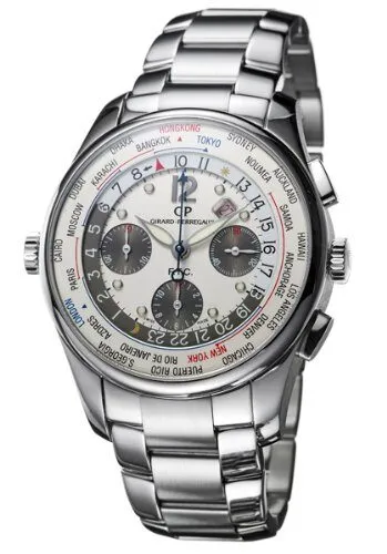 Girard Perregaux WW.TC Silver Dial Stainless Steel Automatic Men's Watch 49805-11-152-11A