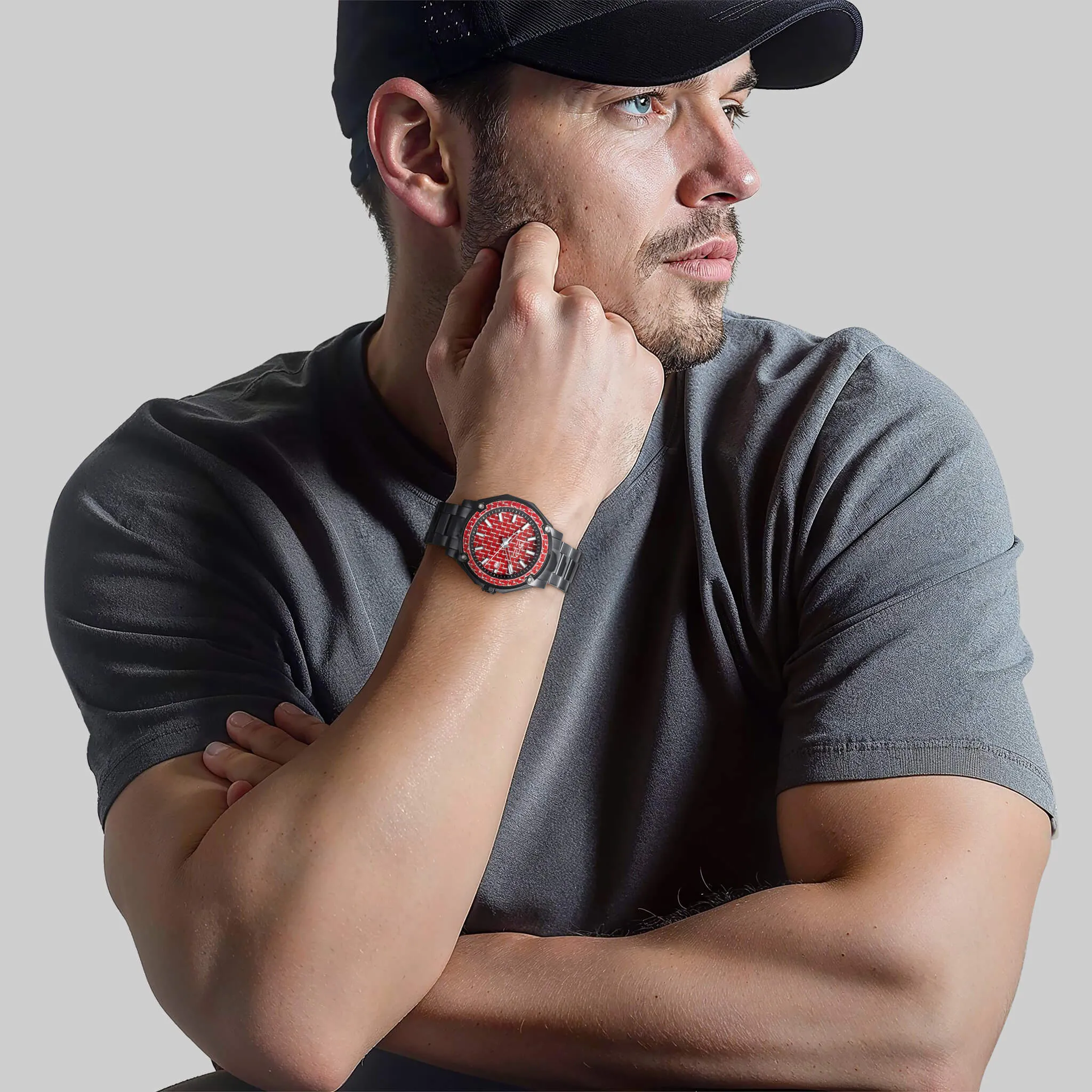 Matrix Carbon Fiber Red Men's Watch