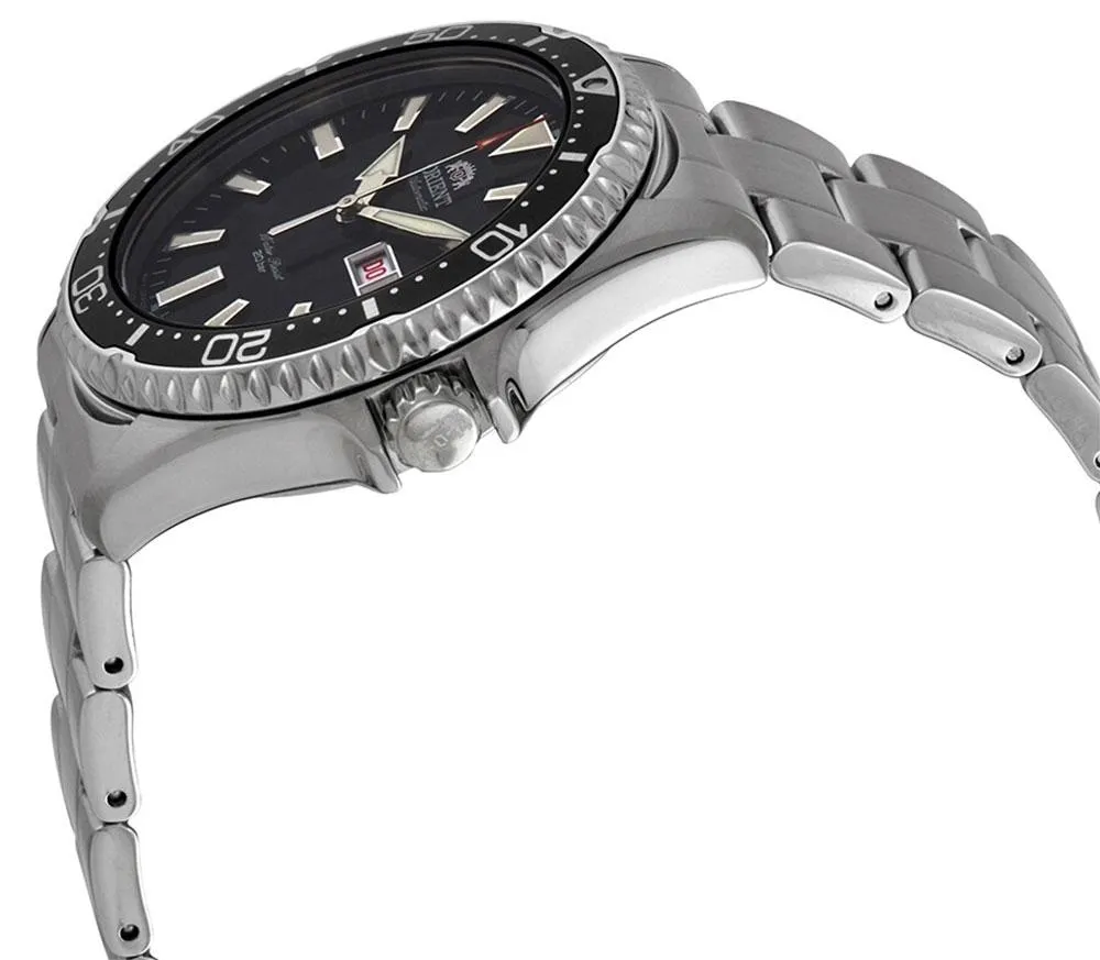 Orient Kamasu Automatic Stainless Steel Black Dial Day-Date Divers Mens Watch RA-AA0001B19