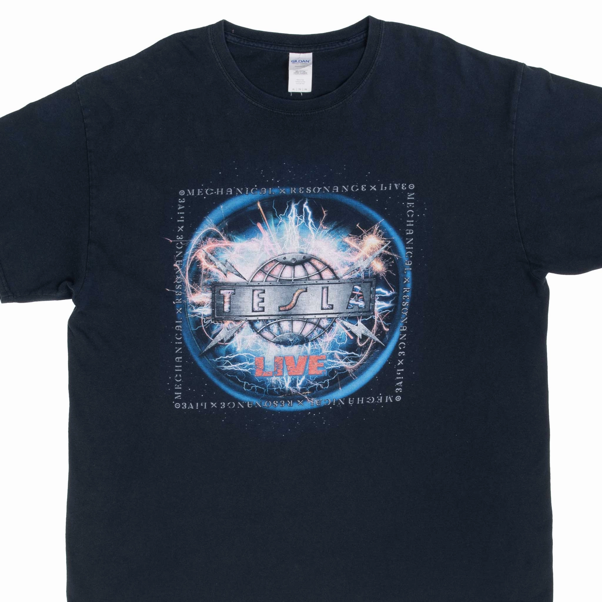 TESLA MECHANICAL RESONANCE LIVE TEE SHIRT 2016 SIZE XL